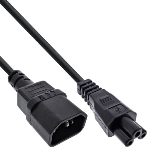 Inline® Netzkabel, C14 Kupplung Auf C5 Stecker, Schwarz, 2m