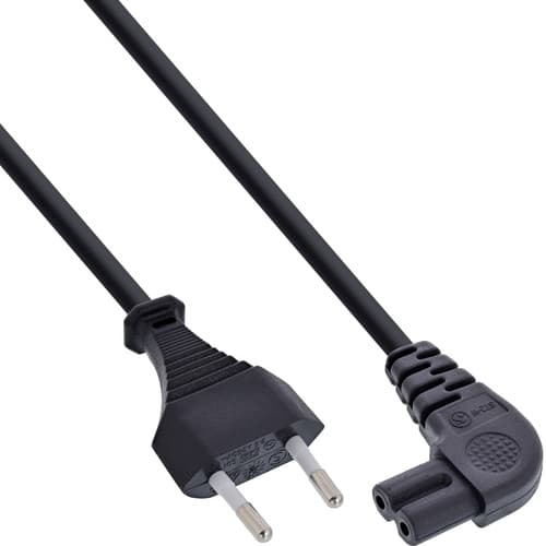 Inline® Netzkabel, Netzstecker Auf Euro 8 C7 Stecker, Gewinkelt, 10m