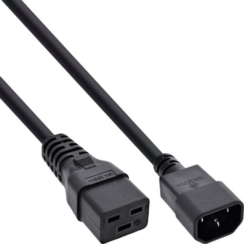 Inline® Netz Adapterkabel, Iec 60320 C14 Auf C19, Max 10a, 2m