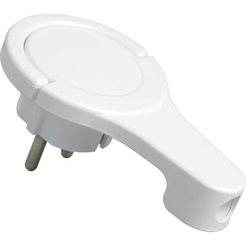 Kopp Kunststoff-Schutzkontakt-Flachstecker, Bügel, Für 3x1,5 Mm², Arktisweiß