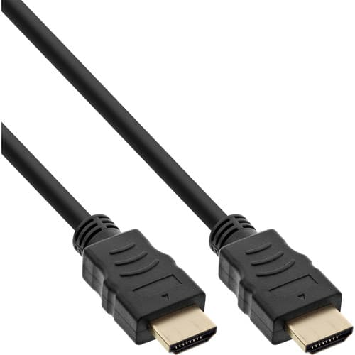 Inline® Hdmi-High Speed Kabel Mit Ethernet, Premium, 4k2k, St/St, Schwarz, 1,5m
