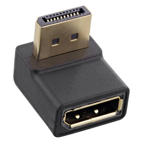 Inline® Displayport Adapter, Displayport Stecker / Buchse, Nach Oben Gewinkelt