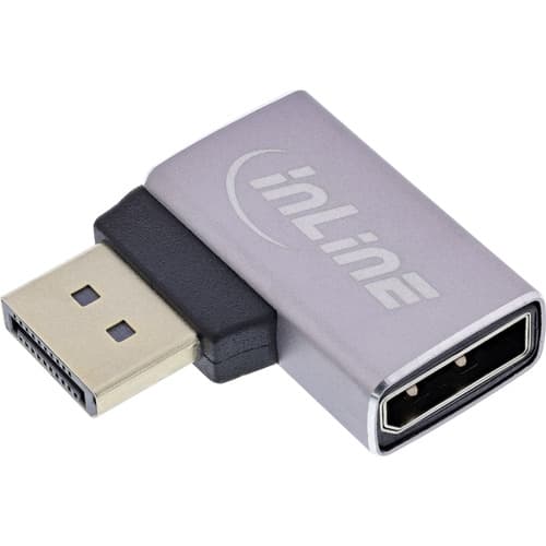 Inline® Displayport 1.4 Adapter, Displayport Stecker / Buchse, 90� Links, 8k