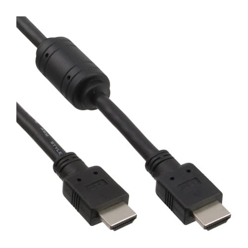 Inline® Hdmi Kabel, Hdmi-High Speed, St / St, Schwarz, Mit Ferrit, 1m