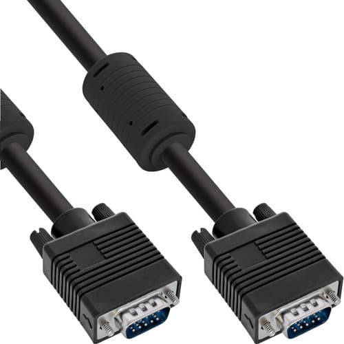 Inline® S-Vga Kabel, 15pol Hd Stecker / Stecker, Schwarz, 5m