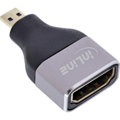 Inline® Hdmi Adapter, Hdmi A Buchse / Micro Hdmi D Stecker, 8k Uhd