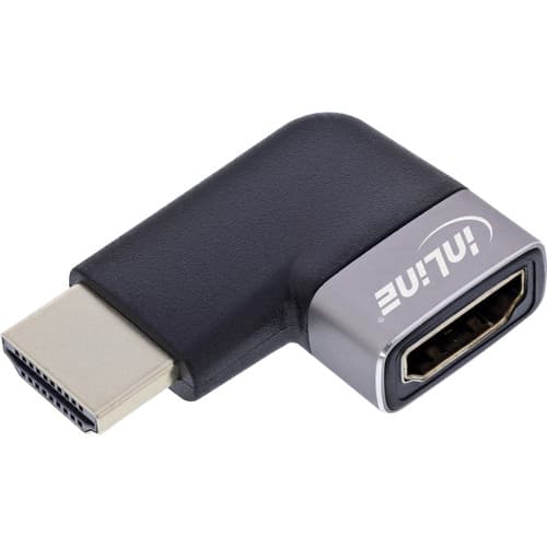 Inline® Hdmi Adapter, Hdmi A Stecker / Buchse, 90� Links, 8k Uhd