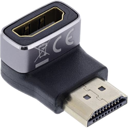 Inline® Hdmi Adapter, Hdmi A Stecker / Buchse, 90� Unten, 8k Uhd