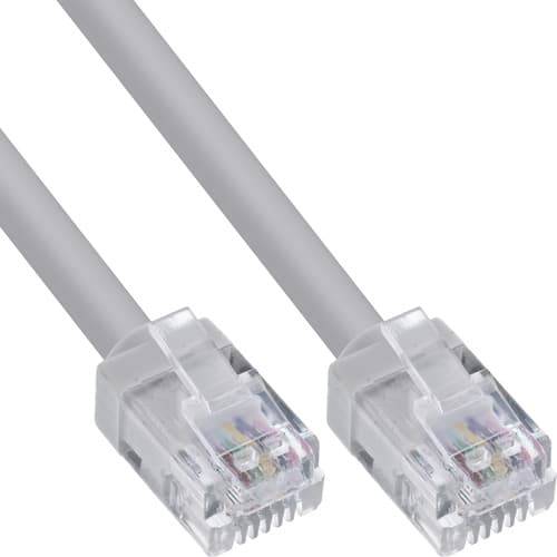 Inline® Modular-Rundkabel Rj12, Stecker / Stecker, 6adrig, 6p6c, 1m
