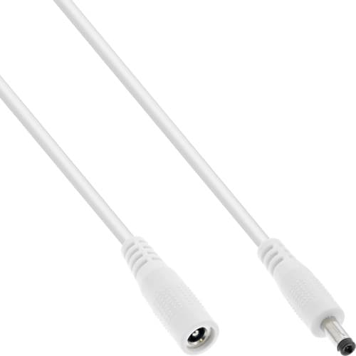 Inline® Dc Verlängerungskabel, 4,0 X 1,7 Mm, Awg 24, Weiß, 2 M