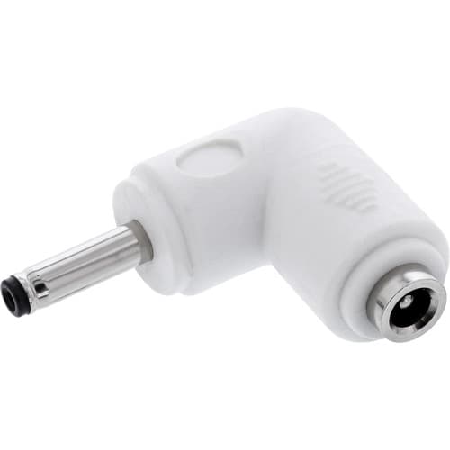 Inline® Dc Adapter, 3,5 X 1,35 Mm, Stecker/Buchse, Gewinkelt, Weiß