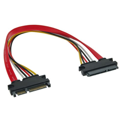 Inline® Sata+Strom Verlängerung Int., Sata 6gb/S + Strom, Stecker/Buchse, 0,50m