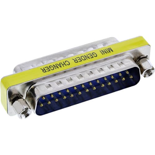 Inline® Mini-Gender-Changer, 25pol Sub D Stecker / Stecker