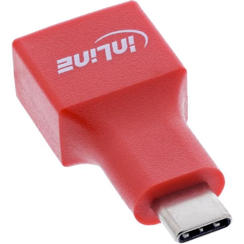 Inline® Usb-Datenblocker, Adapter Usb-C Stecker An Usb-A Buchse, 5 V, 1,5 A