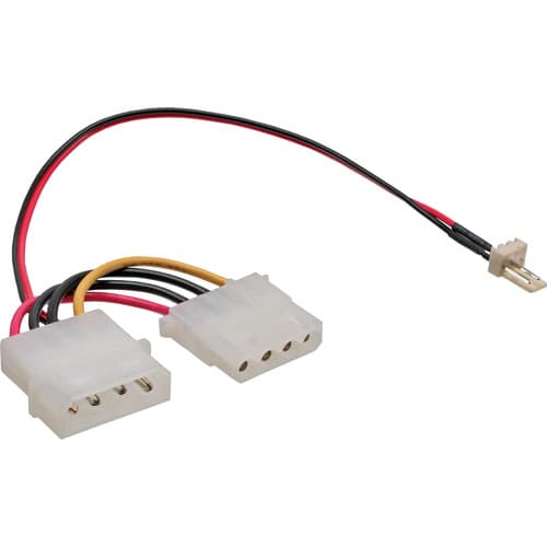 Inline® Lüfter Adapterkabel, 3pol Lüfter An 4pol Netzteil 12v, 0,3m