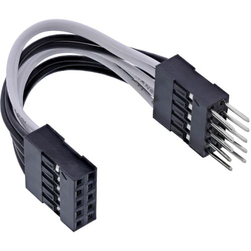 Inline® Usb 2.0 Verl., Intern, 2x 5pol Pfostenstecker Auf Pfostenbuchse, 0,05m