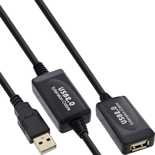 Inline® Usb 2.0 Aktiv-Verl., Mit Signalverstärkung Repeater, St A / Bu A, 15m