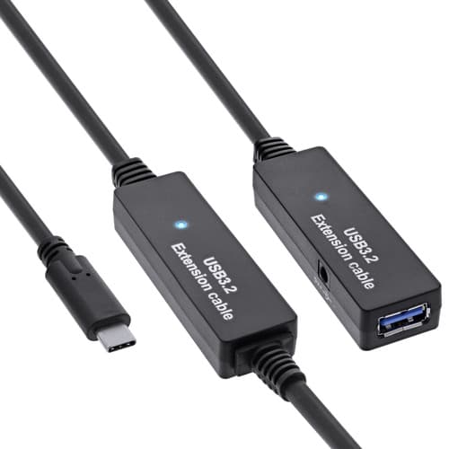 Inline® Usb 3.2 Gen.1 Aktiv-Verlängerung, Usb-C Stecker An Usb-A Buchse, 10m