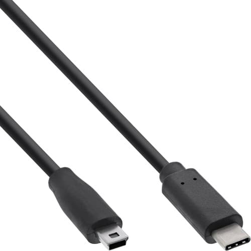 Inline® Usb 2.0 Kabel, Usb-C Stecker An Mini-B Stecker, Schwarz, 1,5m