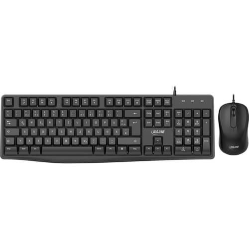 Inline® Basic Desktop Ii, Tastatur-Maus Set, Usb-Kabel, Standard De Layout