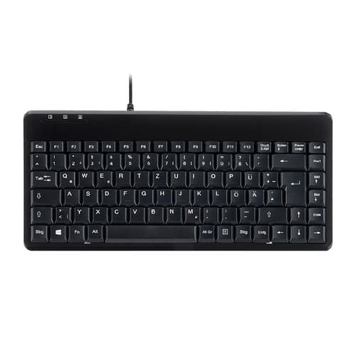 Perixx Periboard-409 P, De, Mini Ps/2-Tastatur, Schwarz