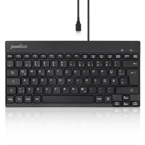 Perixx Periboard-426, De, Kabelgebunden, Usb Mini Tastatur Mit Flachen Tasten