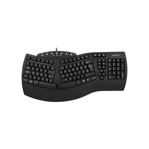 Perixx Periboard-512 Uk, Ergonomische Usb-Tastatur, Schwarz