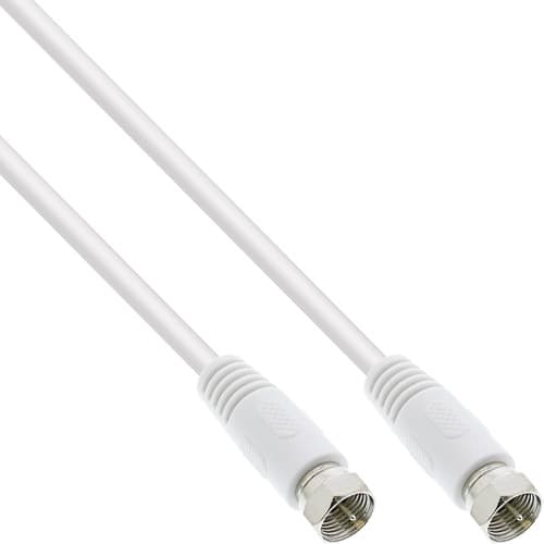 Inline® Sat-Anschlusskabel, 2x Geschirmt, 2x F-Stecker, >75db, Weiß, 7m