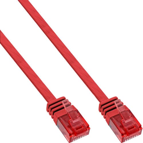Inline® Patchkabel Flach, U/Utp, Cat.6, Rot, 3m
