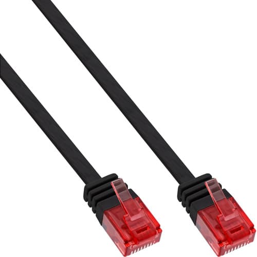 Inline® Patchkabel Flach, U/Utp, Cat.6, Schwarz, 7m
