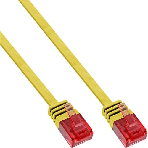 Inline® Patchkabel Flach, U/Utp, Cat.6, Gelb, 3m