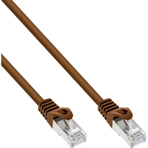 Inline® Patchkabel, Sf/Utp, Cat.5e, Braun, 0,3m