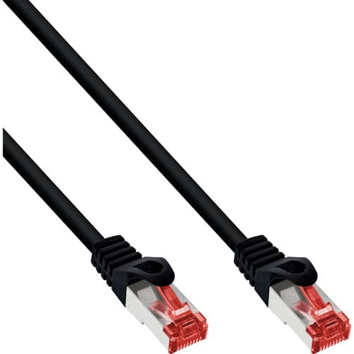 Inline® Crossover Patchkabel, S/Ftp, Cat.6, Schwarz, 0,3m