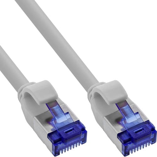 150er B-Pack Inline® Slim Cat.6a S/Ftp Lszh Patchkabel Grau 0,50m