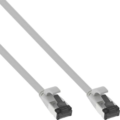 Inline® Patchkabel Flach, U/Ftp, Cat.8.1, Tpe Halogenfrei, Grau, 1m