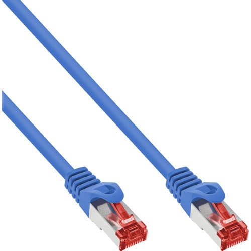 Inline® Patchkabel, S/Ftp (Pimf), Cat.6, 250mhz, Pvc, Cca, Blau, 1m