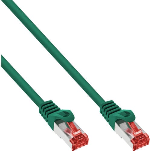 Inline® Patchkabel, S/Ftp (Pimf), Cat.6, 250mhz, Pvc, Kupfer, Grün, 15m