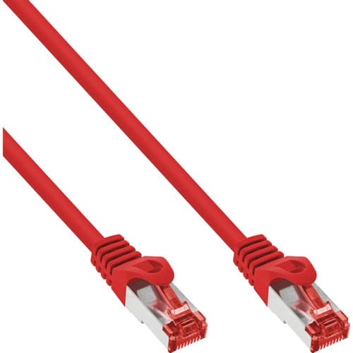 Inline® Patchkabel, S/Ftp (Pimf), Cat.6, 250mhz, Pvc, Kupfer, Rot, 20m