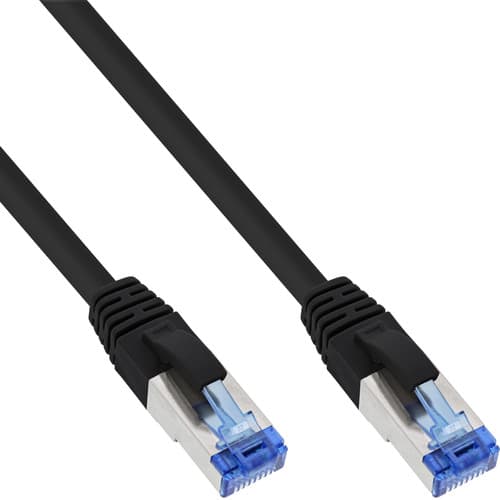 40er B-Pack Inline® Patchkabel, S/Ftp (Pimf), Cat.6a, Lszh, Cu, Schwarz, 2m