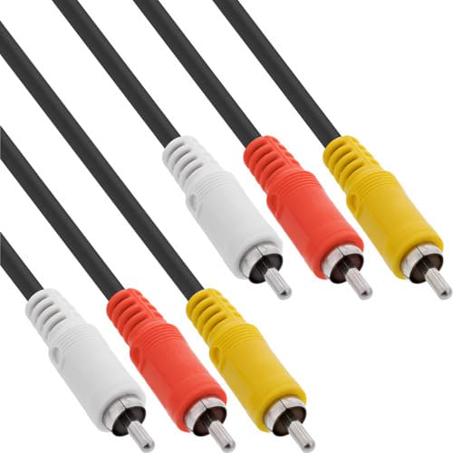 Inline® Cinch Kabel, Audio/Video 3x Cinch, Stecker / Stecker, 0,5m