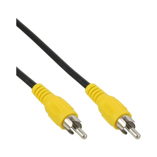 Inline® Cinch Kabel, Video, 1x Cinch Stecker / Stecker, Steckerfarbe Gelb, 3m