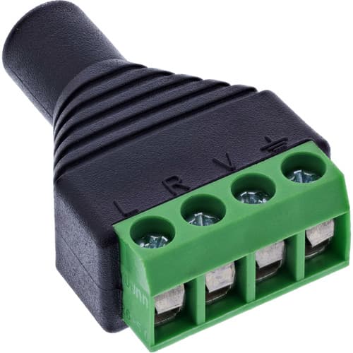 Inline® 3,5mm 4pol Klinkenbuchse An Terminalblock, Stereo/Mikro