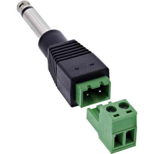 Inline® 6,35mm Klinkenstecker An Terminalblock, Mono, 2pol