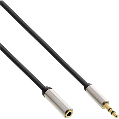 Inline® Slim Audio Kabel Klinke 3,5 Mm St/Bu, Stereo, 10 M