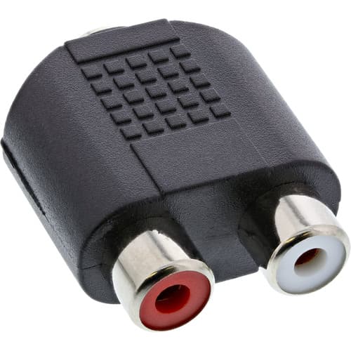 Inline® Audio Adapter, 3,5mm Klinke Buchse Stereo An 2x Cinch Buchse