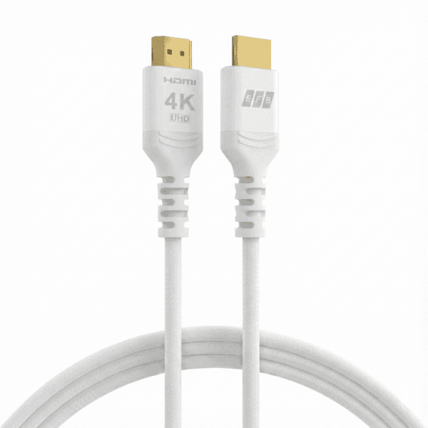 Hdmi Kabel High-Speed M.Ethernet 4k60hz 18 Gbit/S, 2m Weiß Komp. Mit Hdmi 2.0