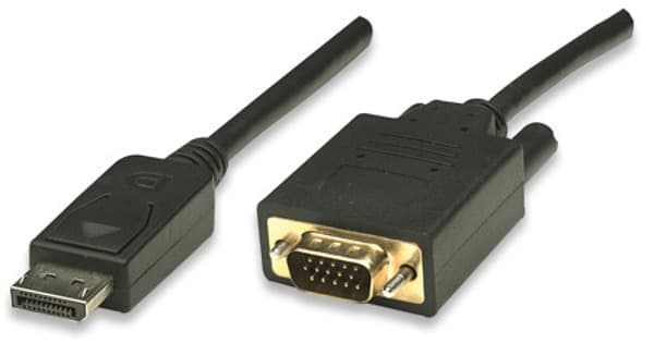 Displayport Auf Vga Konverterkabel, Schwarz, 3 M