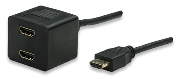 Videokabel Splitter Hdmi Stecker Auf 2x, Hdmi Buchse