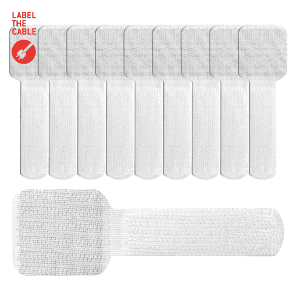 Ltc Wall Straps Selbstklebende Klettkabelhalter, 10 Stück Set Weiß