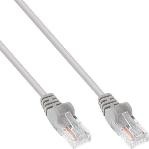 Inline® Patchkabel, U/Utp, Cat.5e, Grau, 10m, Awg26, Besonderer Rastnasenschutz